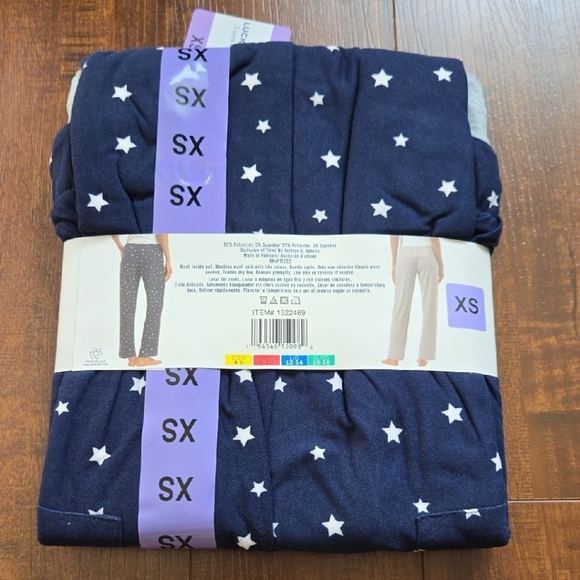 Lucky Brand Navy Star Lounge 2 Pack Pants - Picture 2 of 6